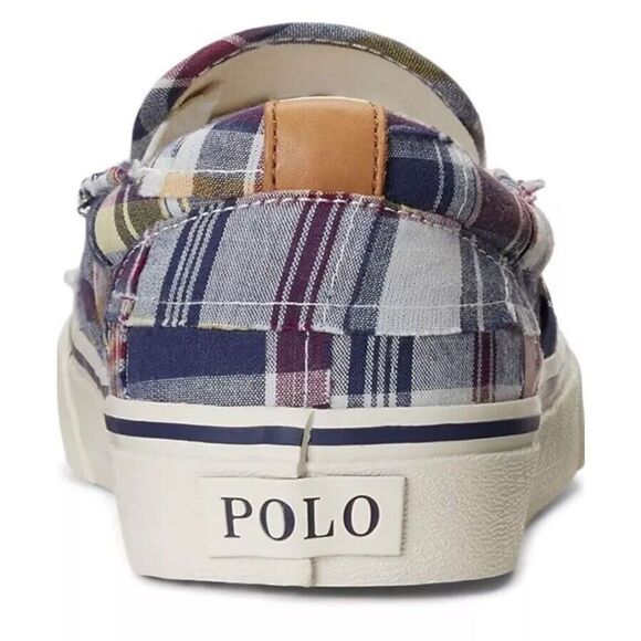 Polo Ralph Lauren Men's Sz 10.5 Keaton Tiger Patchwork Slip-On Sneakers - Picture 4 of 11